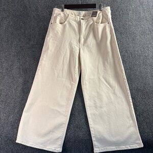J.Jill NWT Women's Cream Wide-Leg Jeans